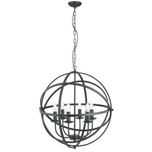 Orbit lampa wisząca 6-punktowa czarna 2476-6BK