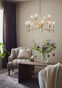 Regent lampa wisząca 12-punktowa złota 108106