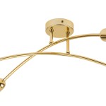 Helix lampa sufitowa 4-punktowa w kolorze złotym, z okrągłym mocowaniem i czterema wygiętymi ramionami. Produkt widoczny z góry, podkreślający elegancki, nowoczesny design. Na białym tle, bez dodatkowych elementów.