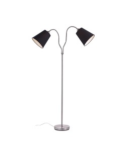 Modena lampa podłogowa 2-punktowa stalowa/czarny 105248