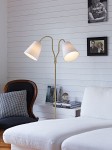 Modena lampa podłogowa 2-punktowa mosiądz/biały 105274