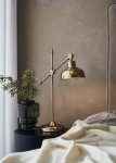 Grimstad lampa stołowa 1-punktowa złota 108116