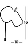 Samson IP44 kinkiet 1-punktowy w antycznym mosiądzu, o okrągłej głowicy i prostym ramieniu. Wymiary: wysokość 16 cm, szerokość 10 cm. Kinkiet montowany na ścianie, z możliwością regulacji kierunku światła.
