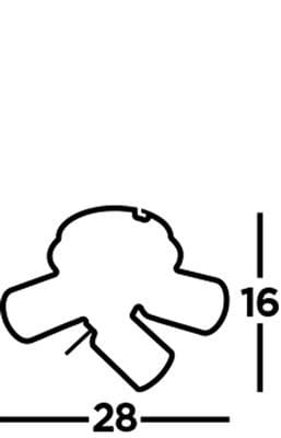 Lampa sufitowa Samson IP44 w kolorze antycznego mosiądzu, 3-punktowa. Widok z góry pokazujący kształt oraz wymiary: średnica 28 cm, wysokość 16 cm. Elementy montażowe i uchwyty widoczne.