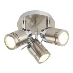 Samson IP44 lampa sufitowa (spot) 3-punktowa satynowe srebro 6603SS