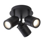Samson IP44 lampa sufitowa (spot) 3-punktowa czarna 6603BK