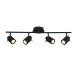 Samson IP44 lampa sufitowa (spot) 4-punktowa czarna 6604BK
