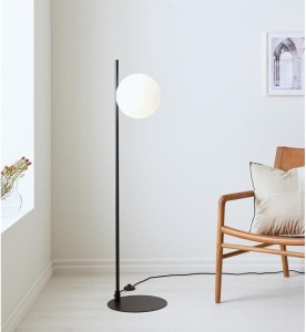 Dione lampa podłogowa 1-punktowa czarna/biała 108273