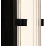 Kinkiet Clamp LED IP44 w kolorze czarnym, 1-punktowy. Widoczne metalowe mocowanie oraz przezroczysta obudowa. Produkt prezentowany z boku, ukazujący detal mocowania do ściany i kształt lampy.