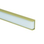 Kinkiet łazienkowy Venus LED IP44 w kolorze złotym, o długości 90 cm i mocy 18W. Prosty, prostokątny design z białym, matowym kloszem i błyszczącą złotą ramą, zamontowany poziomo. Idealny do oświetlenia łazienki lub obrazu.