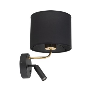 Richi LED kinkiet 2-punktowy czarny/złoty 4234