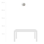 Oslo kinkiet 1-punktowy w kolorze białym z grafitowym akcentem, okrągła oprawa z metalowym kloszem. Zawieszony na białej ścianie, widoczny z góry w aranżacji nad stołem. Prosty design, idealny do nowoczesnych wnętrz.