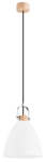 Hermina lampa wisząca 1-punktowa biała/czarna 60365