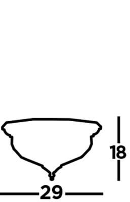 Pisa II lampa sufitowa 2-punktowa w kolorze antycznego mosiądzu, o wymiarach 29 cm szerokości i 18 cm wysokości, z eleganckim, minimalistycznym kształtem, idealna do nowoczesnych wnętrz.