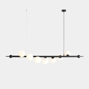 Wave lampa wisząca 7-punktowa czarna 1115T1