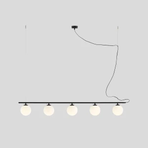 Beryl Glass lampa wisząca 5-punktowa czarna 1006F1