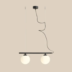 Beryl Glass lampa wisząca 2-punktowa czarna 1006H1
