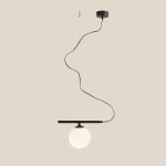 Beryl Glass lampa wisząca 1-punktowa czarna 1006G1