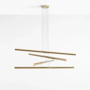 Tubo lampa wisząca 8-punktowa złota 1072P30