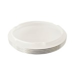 Plafon Bravo LED D25 w kolorze białym z chromowanym wykończeniem, okrągły, z delikatnie teksturowaną krawędzią. Wymiar: D25 cm, moc 10W, temperatura barwowa 4000K, przeznaczony do montażu sufitowego, z klasą szczelności IP44.