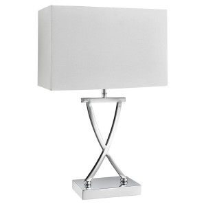 Club lampa stołowa 1-punktowa chrom/biała EU7923CC