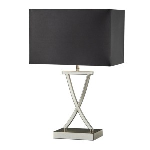 Club lampa stołowa 1-punktowa satynowe srebro/czarna EU7923SS