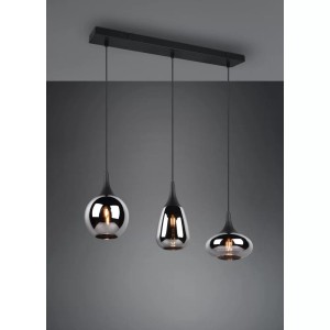 Vestari lampa wisząca 3-punktowa czarna/chrom DL332317000