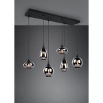 Vestari lampa wisząca 6-punktowa czarna/chrom DL632317000
