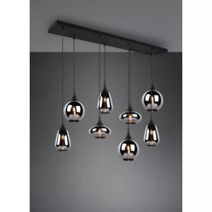 Vestari lampa wisząca 8-punktowa czarna/chrom DL832317000