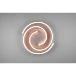 Caya LED lampa sufitowa 2-punktowa w kolorze czarnym z aluminiowym wykończeniem. Okrągła konstrukcja z dwoma spiralnymi elementami świetlnymi, zamontowana na gładkiej, jasnej powierzchni. Idealna do nowoczesnych wnętrz.