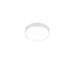 Biały plafon Waco LED D31 o okrągłym kształcie, zamontowany na suficie. Gładka, matowa powierzchnia i minimalistyczny design, idealny do nowoczesnych wnętrz. Oświetlenie 1-punktowe z równomiernym rozkładem światła.