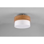 Lampa sufitowa Seasons 2-punktowa z naturalnym drewnem i białym kloszem. Okrągła konstrukcja, montowana na suficie. Widoczna metalowa podstawa oraz gładka, matowa powierzchnia klosza. Idealna do nowoczesnych wnętrz.