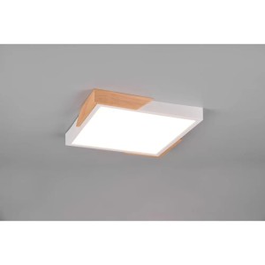 Meta LED plafon 1-punktowy biały/drewno R67191131