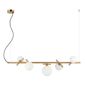 Reverso lampa wisząca 5-punktowa mosiądz PND-5622-5-BRO-W