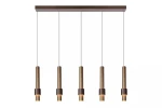 Margary LED lampa wisząca 5-punktowa brązowa/złota 24402/30/96