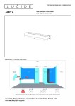 Kinkiet Alexa LED IP44 w matowym złotym/mosiężnym wykończeniu, prostokątny, z montażem na ścianie. Produkt ma wymiary 600 mm x 80 mm, idealny do łazienek, odporny na wilgoć. Widok frontalny, prosty, na białym tle.