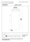 Kinkiet elewacyjny ogrodowy Volantis w kolorze czarnym, o cylindrycznym kształcie, wymiarach 300 mm wysokości i 108 mm średnicy. Posiada dwa źródła światła, montowany na ścianie. Element odporny na warunki atmosferyczne (IP44).