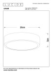 Matowy złoty plafon LED Unar D20 o średnicy 20 cm i wysokości 5 cm, okrągły, z gładką powierzchnią. Produkt ukazany z góry, bez dodatkowych elementów dekoracyjnych. Idealny do nowoczesnych wnętrz.