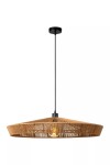 Yunkai D70 lampa wisząca 1-punktowa czarna/jasne drewno 10413/70/72