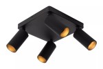 Clubs lampa sufitowa (spot) 4-punktowa czarna 09939/14/30