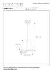 Lampa wisząca Gregory 3-punktowa w kolorze czarnym. Ma trzy klosze w kształcie stożków, każdy o średnicy 18 cm i wysokości 32 cm. Długość zawieszenia wynosi 165 cm, a szerokość całkowita to 34,3 cm. Prosta konstrukcja, idealna do nowoczesnych wnętrz.