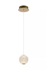 Cintra LED lampa wisząca 1-punktowa złota/transparentna 13499/04/60