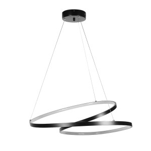 Flores LED 60W lampa wisząca 1-punktowa (z pilotem) czarna