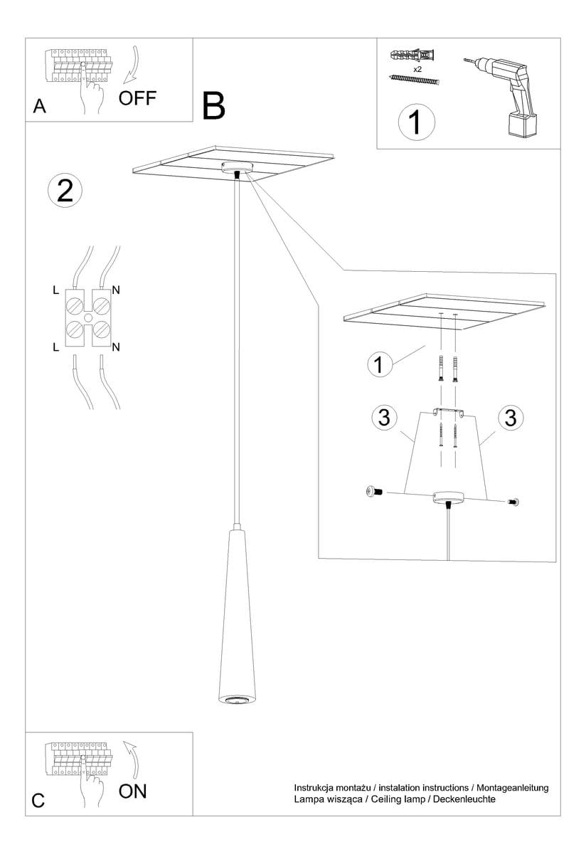 Lampa wisząca Sula 1-punktowa w naturalnym kolorze, o smukłym kształcie z cylindrycznym kloszem. Ujęcie z boku, zawieszona na cienkim przewodzie. Prosta, minimalistyczna konstrukcja, idealna do nowoczesnych wnętrz.
