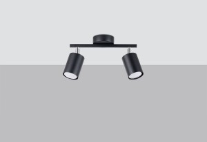 Lemmi lampa sufitowa (spot) 2-punktowa czarna SL.1127