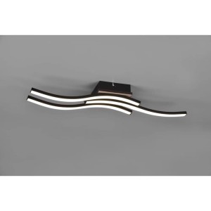 Route LED lampa sufitowa 3-punktowa czarna/jasne drewno R62473135