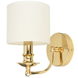 Abu Dhabi kinkiet 1-punktowy złoty/biały W01940AU-WH