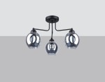 Fillan lampa sufitowa 3-punktowa czarna/dymiony SL.1144