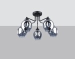 Fillan lampa sufitowa 5-punktowa czarna/dymiony SL.1145