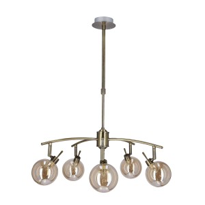 Lentini lampa wisząca 5-punktowa patyna 35-16331